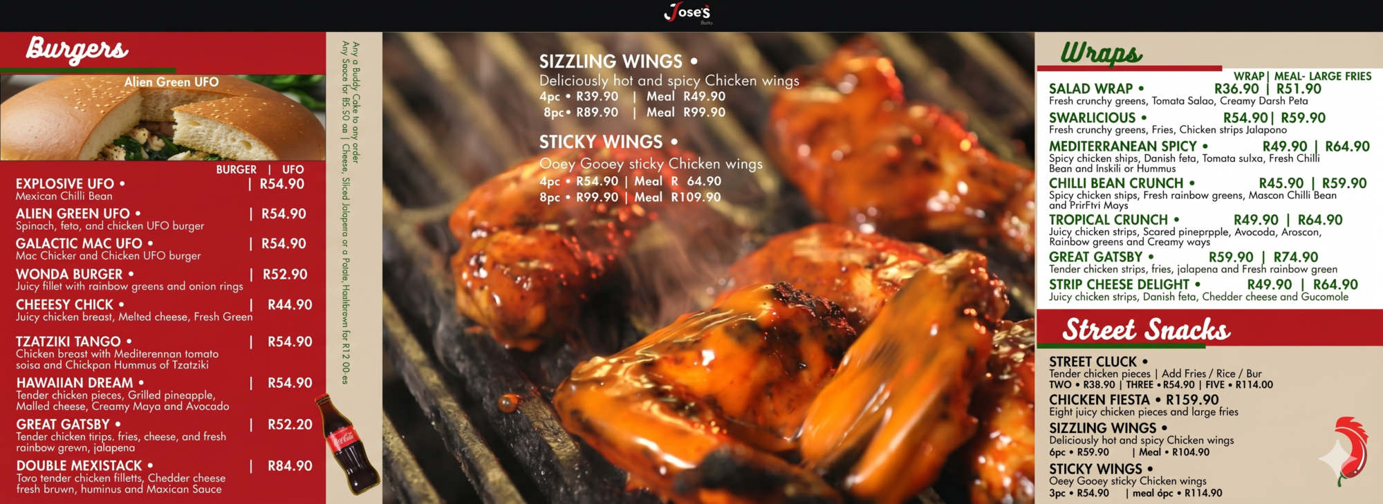 Menu design and development